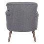 Poltrona DKD Home Decor Abete Poliestere Grigio scuro (65 x 62 x 77 cm)