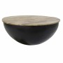 Tavolo aggiuntivo DKD Home Decor Nero Metallo Legno di mango (90 x 90 x 37 cm)