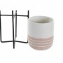 Vaso DKD Home Decor Bianco Nero Metallo Ceramica (11 x 11 x 23.2 cm)