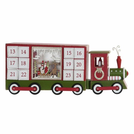 Calendario dell'Avvento DKD Home Decor Legno Treno (43 x 9.5 x 17 cm)