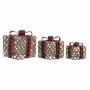 Pacco Regalo DKD Home Decor Natale Iuta (26 x 26 x 31 cm) (3 pcs)