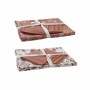 Tovaglia e tovaglioli DKD Home Decor S3025935 Cotone Terracotta Bianco (150 x 150 x 0.5 cm) (36 x 35 x 0,5 cm) (2 pcs) (150 cm)