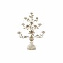 Candelabro Rotondo con Supporto DKD Home Decor Beige Metallo Legno Fiori (62 x 21 x 82 cm)