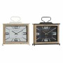 Orologio da Tavolo DKD Home Decor Nero Metallo Bianco Legno MDF (28 x 8 x 29.5 cm) (2 pcs)