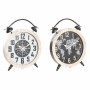 Orologio da Tavolo DKD Home Decor S3026738 Cristallo Naturale Nero MDF Bianco Ferro