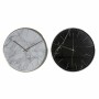 Orologio da Parete DKD Home Decor Nero Alluminio Bianco (40 x 5 x 40 cm) (2 pcs)