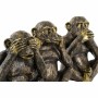 Statua Decorativa DKD Home Decor Scimmia Resina Coloniale (3 pcs)