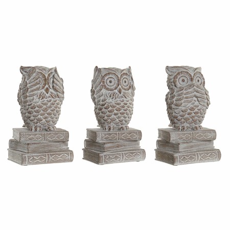 Statua Decorativa DKD Home Decor Resina Gufo (3 pcs) (11 x 11 x 20 cm)