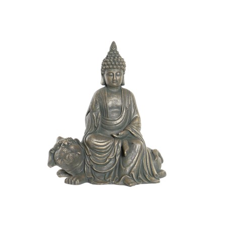 Statua Decorativa DKD Home Decor Dorato Buddha Grigio scuro (38 x 25 x 43 cm)