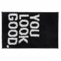 Tappeto DKD Home Decor You Look Good Nero Microfibra (50 x 80 x 80 cm)