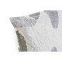 Cuscino DKD Home Decor 8424001814572 Fiore Grigio Poliestere Alluminio Bianco Tropicale (60 x 10 x 40 cm)