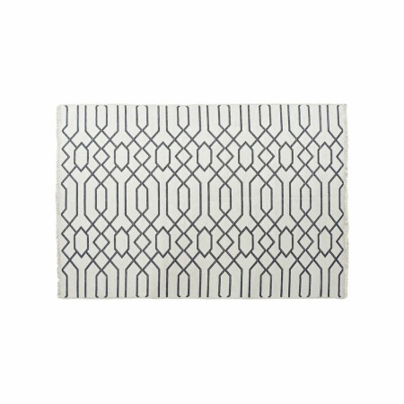 Tappeto DKD Home Decor Bianco Grigio Poliestere Cotone (120 x 180 x 1 cm)