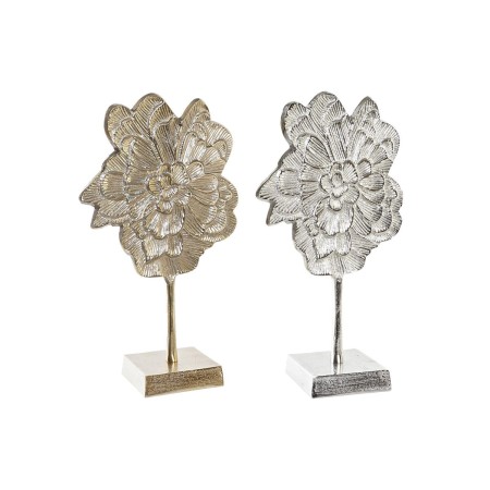 Statua Decorativa DKD Home Decor Fiore Alluminio (22 x 10 x 38 cm) (2 Unità)