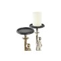 Candelabro DKD Home Decor Champagne Nero Alluminio Persone (15 x 20 x 41 cm) (2 Unità)