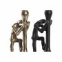 Candelabro DKD Home Decor Champagne Nero Alluminio Persone (12 x 10 x 27 cm) (2 Unità)