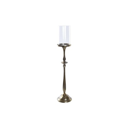 Candelabro DKD Home Decor Cristallo Dorato Alluminio (13 x 13 x 53 cm)