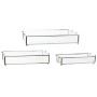 Set di Vassoi DKD Home Decor Cristallo Metallo Trasparente (31 x 18 x 5,5 cm)