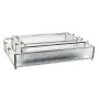 Set di Vassoi DKD Home Decor Cristallo Metallo Trasparente (31 x 18 x 5,5 cm)