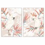 Quadro DKD Home Decor Uccello Pappagallo Tropicale (100 x 4 x 140 cm) (2 Unità)