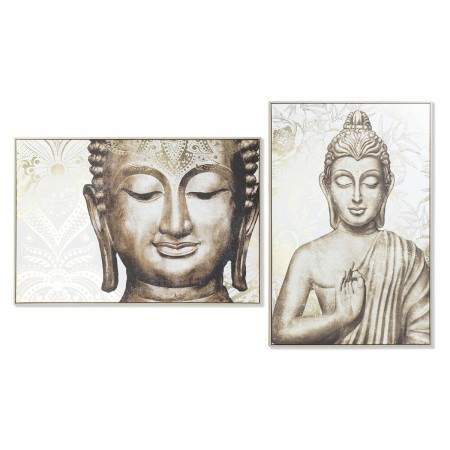 Quadro DKD Home Decor Buddha Orientale (83 x 4,5 x 122,5 cm) (2 Unità)