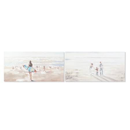 Quadro DKD Home Decor Spiaggia (120 x 3,7 x 60 cm) (2 Unità)