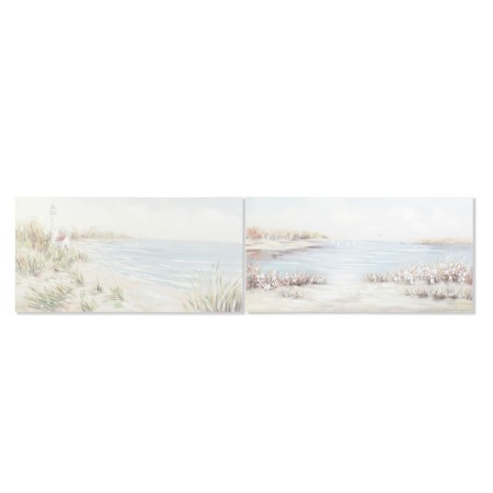 Quadro DKD Home Decor Spiaggia Mediterraneo (140 x 3,7 x 70 cm) (2 Unità)