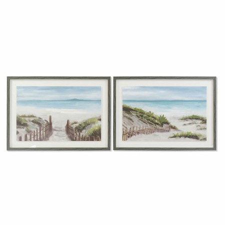 Quadro DKD Home Decor Spiaggia Mediterraneo (70 x 3,3 x 50 cm) (2 Unità)