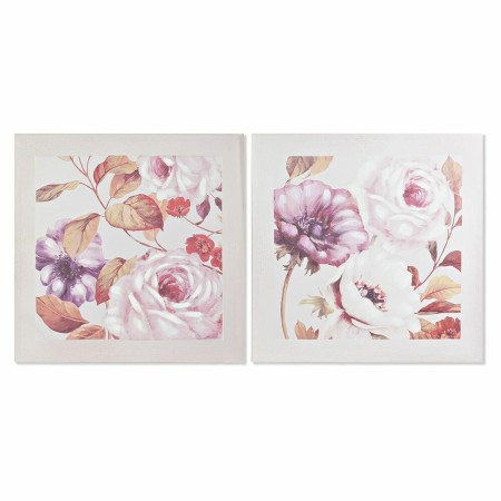 Quadro DKD Home Decor Rose (2 Unità) (70 x 3 x 70 cm)