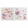 Quadro DKD Home Decor Rose (2 Unità) (70 x 3 x 70 cm)