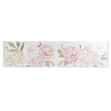 Quadro DKD Home Decor Fiori Shabby Chic (120 x 3 x 60 cm) (2 Unità)