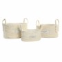 Set di Cestini DKD Home Decor Cotone Fibra (34 x 23 x 20 cm)