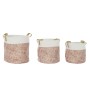 Set di Cestini DKD Home Decor Scandi Tela Poliestere (34 x 34 x 35 cm)