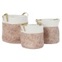 Set di Cestini DKD Home Decor Scandi Tela Poliestere (34 x 34 x 35 cm)