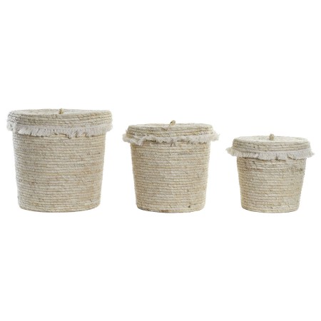 Set di Cestini DKD Home Decor Fibra (36 x 36 x 35 cm)