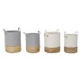 Set di Cestini DKD Home Decor Cotone Fibra (40 x 40 x 52 cm) (2 Unità)