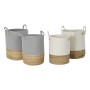 Set di Cestini DKD Home Decor Cotone Fibra (40 x 40 x 52 cm) (2 Unità)