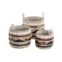 Set di Cestini DKD Home Decor Coloniale Fibra (30 x 30 x 25 cm)