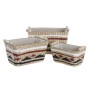 Set di Cestini DKD Home Decor Poliestere Coloniale Fibra (39 x 27 x 24 cm)