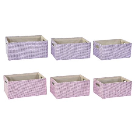 Set di Cestini DKD Home Decor Poliestere (40,5 x 27,5 x 18 cm) (2 Unità)