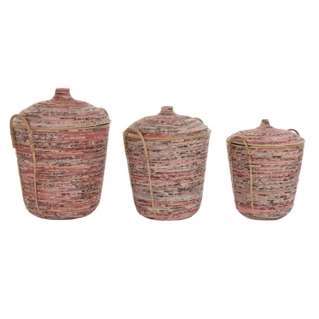 Set di Cestini DKD Home Decor Rattan (51 x 51 x 67 cm)