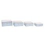 Set di Cestini DKD Home Decor Poliestere Fibra Boho Mediterraneo (30 x 30 x 12 cm)