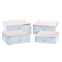 Set di Cestini DKD Home Decor Poliestere Fibra Boho Mediterraneo (30 x 30 x 12 cm)