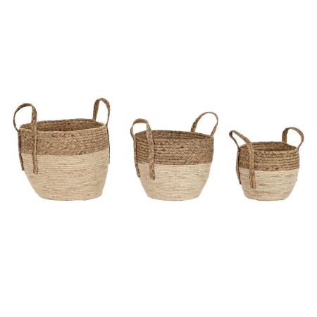 Set di Cestini DKD Home Decor Fibra (38 x 38 x 33 cm)