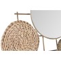 Decorazione da Parete DKD Home Decor Specchio Naturale Metallo Marrone Rame Fibra (72 x 3,5 x 74 cm)