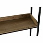 Specchio da parete DKD Home Decor Specchio Naturale Nero Metallo Legno (61 x 17,5 x 181 cm)