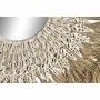 Specchio da parete DKD Home Decor Naturale Bianco Conchiglie (55 x 2,5 x 55 cm)