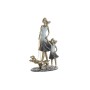 Statua Decorativa DKD Home Decor Azzurro Dorato Resina Moderno Famiglia (16 x 9,5 x 24 cm)