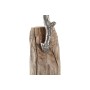 Statua Decorativa DKD Home Decor Tronco Argentato Albero Marrone Alluminio Coloniale Legno di mango (26 x 11 x 51 cm)