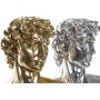 Statua Decorativa DKD Home Decor Argentato Dorato Resina Busto (24,5 x 17,5 x 36 cm) (2 Unità)