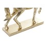 Statua Decorativa DKD Home Decor Cavallo Argentato Dorato Resina (34 x 9,5 x 33,5 cm) (2 Unità)